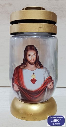 Свещник за дългогоряща свещ Исус